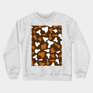 Choco Caramel White Dairy Cow Print Pattern Crewneck Sweatshirt